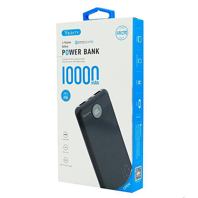 پاور بانک VERITY مدل فست شارژ PA127 -PD ظرفیت 10000 میلی آمپر ساعت کد245